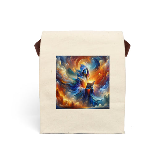 Lunch Bag | Canvas | With Strap | Cosmic Fantasy | Arcane Magic | Spellcaster