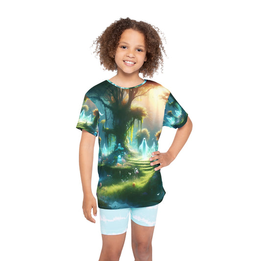 قميص رياضي | للأطفال | غابة سحرية | موطن الإيجنس فاتوس | شجرة الحياة
