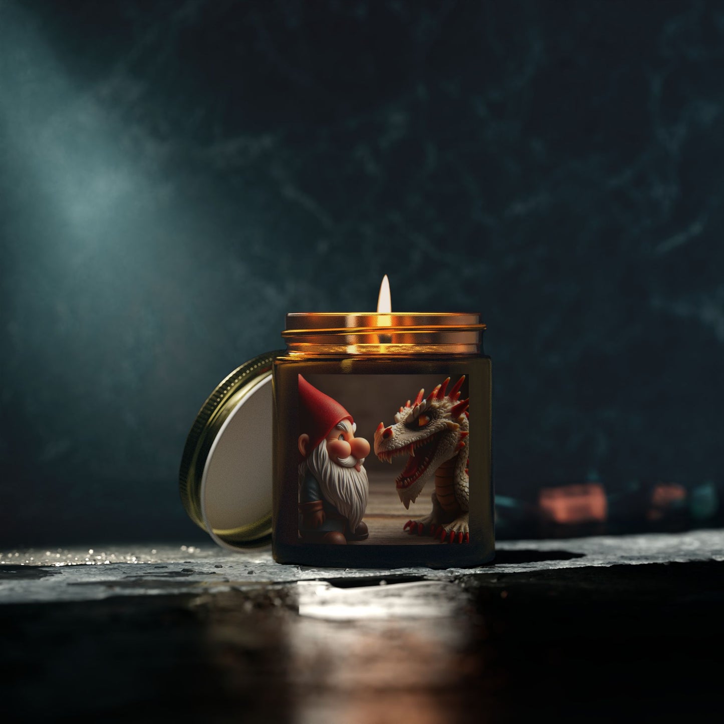 Vela perfumada | Fantasía Mitológica | Gnomo y Dragón