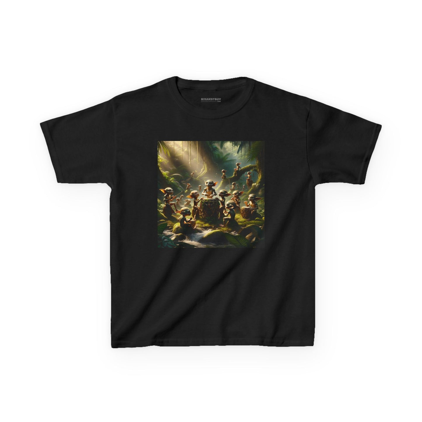 Tシャツ | キッズTシャツ | ヘビーコットン | 森の精霊 | 太鼓の儀式 | 妖精