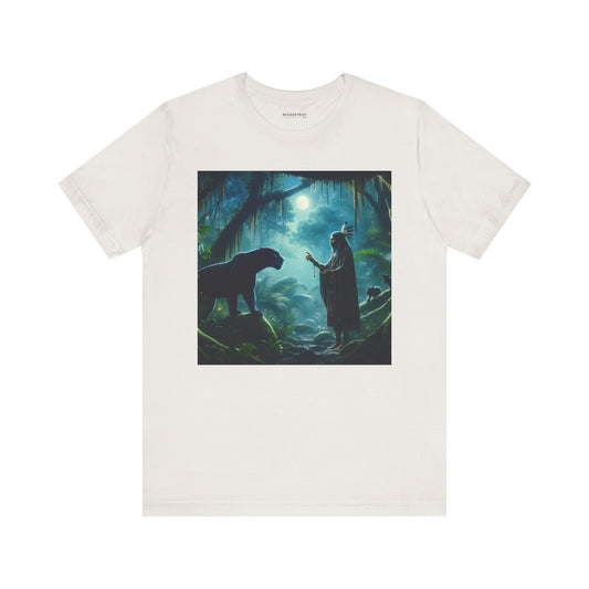 T-Shirt | Unisex | Koszulka dżersejowa | Krótki rękaw | Mistyczny szamanizm | Spotkanie dzikości