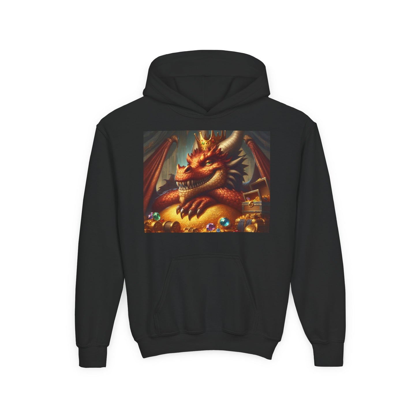 Bluza dresowa | Młodzieżowa | Z kapturem | Gruba mieszanka | Nordycka Mitologia | Fafnir | Smok