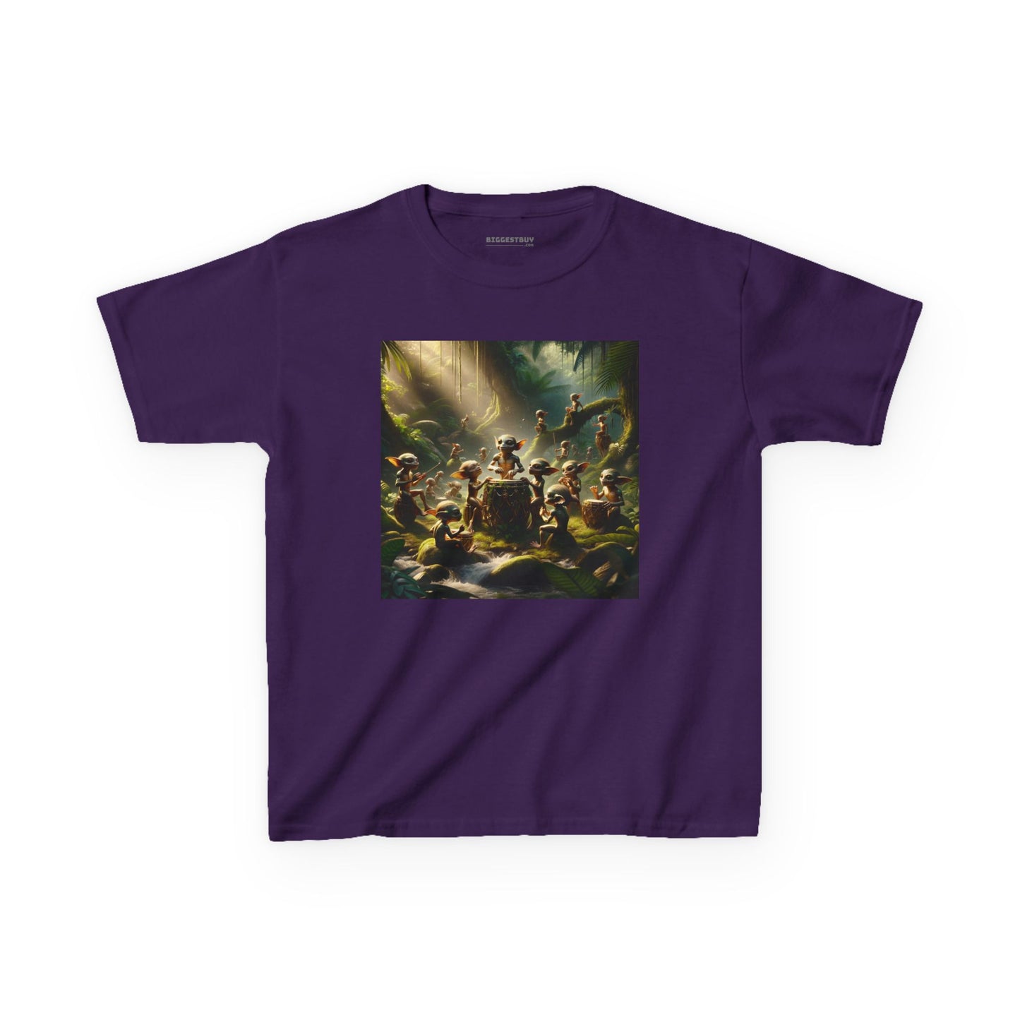 Tシャツ | キッズTシャツ | ヘビーコットン | 森の精霊 | 太鼓の儀式 | 妖精