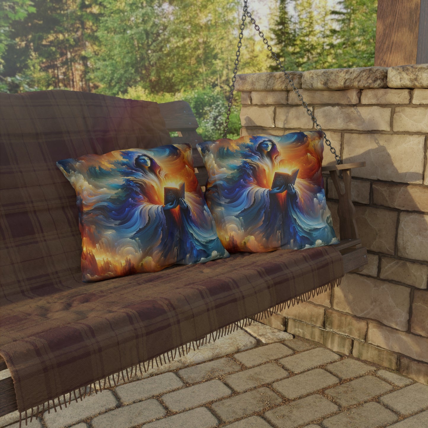 Cuscino | Cuscino da esterno | Fantasia Cosmica | Mago Etereo