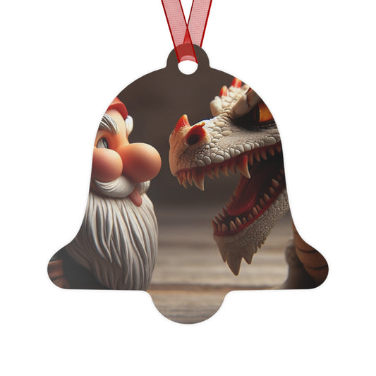 Ornamento | Metal | Folclore Oriental | Gnomo e Dragão