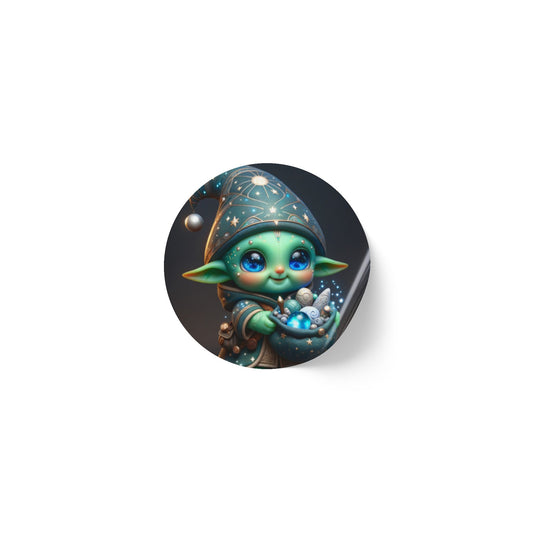 Stickerlabelrol | Rond | Kosmische Folklore | Goblin Figurine