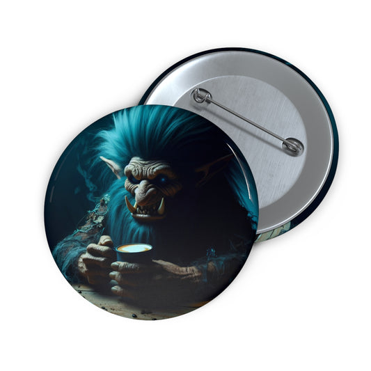 Botão | Botão de Alfinete | Com Pino | Mitologia Nórdica | Jötunn | Troll