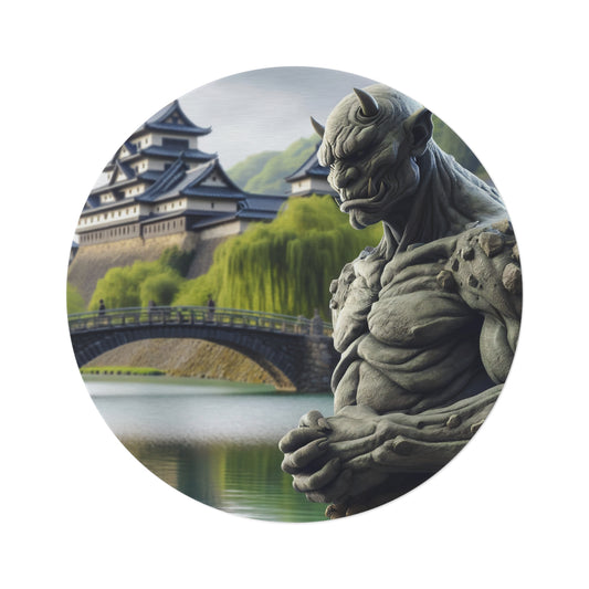 Rug | Round | Dark Fantasy | Yokai Lore | Oni