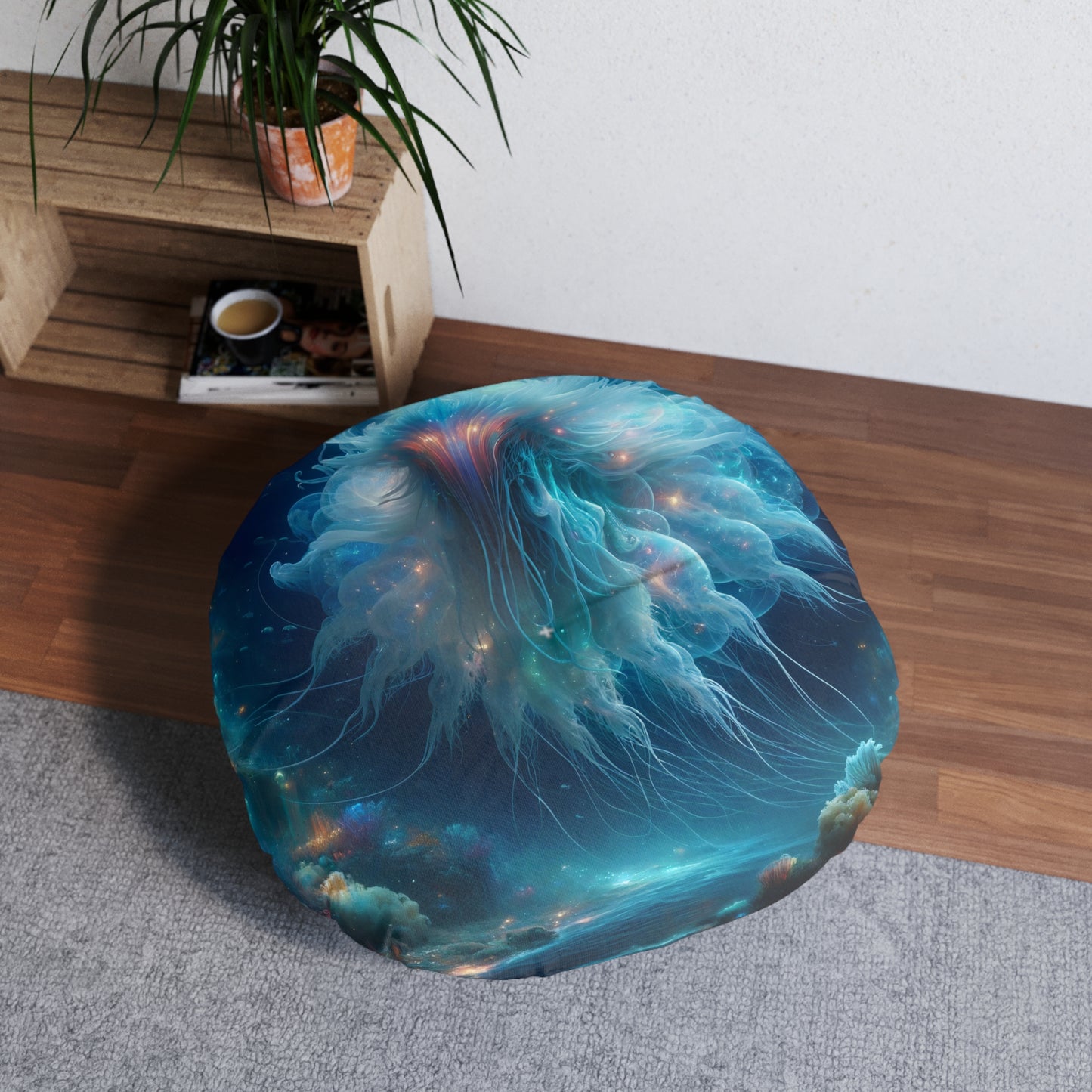 หมอน | หมอนอิงพื้น | มีปุ่ม | ทรงกลม | สยองขวัญทะเลลึก | แมงกะพรุนเรืองแสง