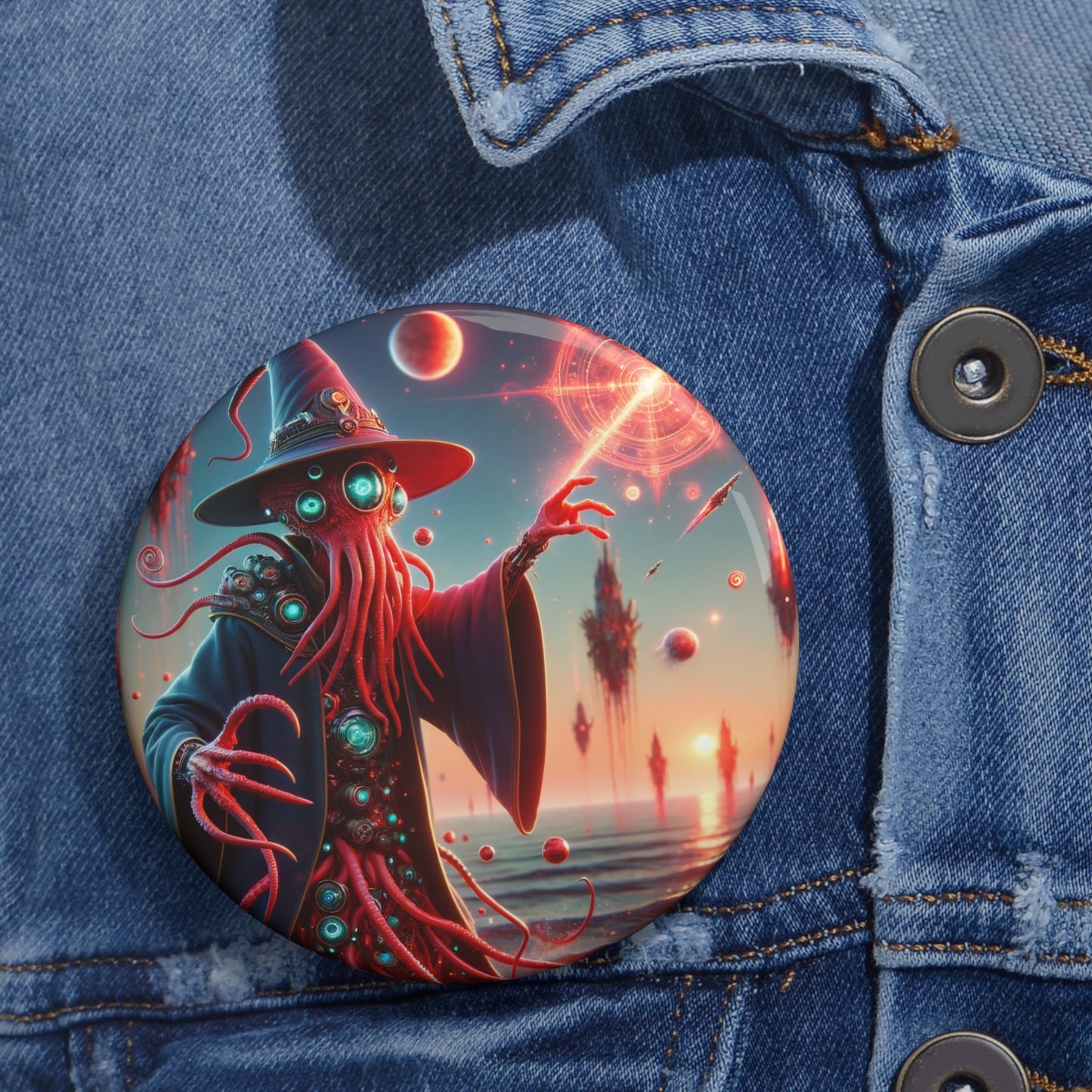 Button | Speldbutton | Met speld | Lovecraftiaanse Horror | Illithid