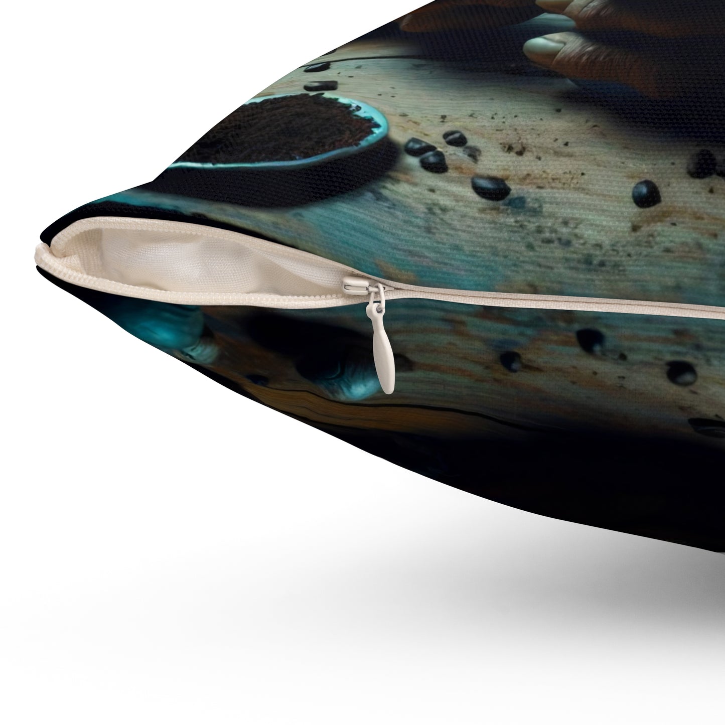 Almohada | Poliéster | Cuadrado | Mitología Nórdica | Troll de Hielo | Café