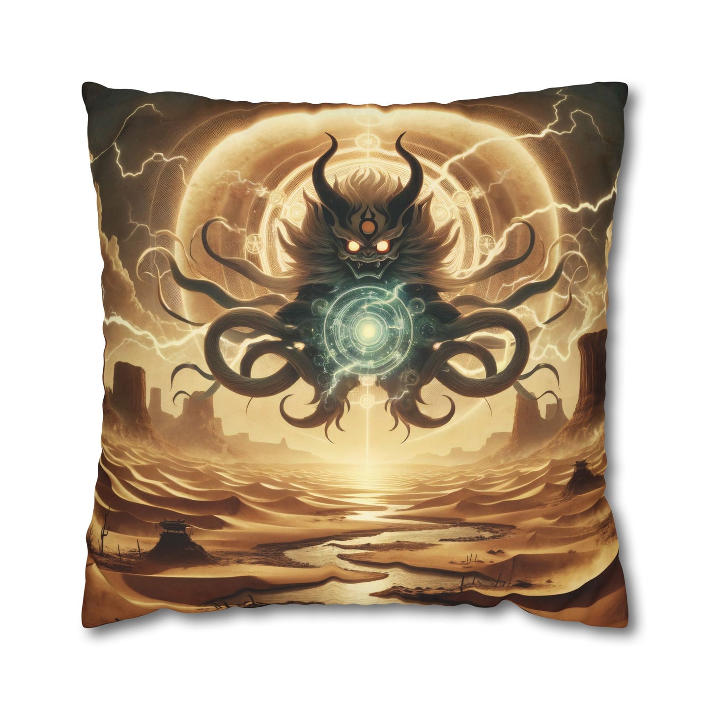 Funda de almohada | Cuadrado | Lienzo de poliéster | Horror Cósmico | Entidad Lovecraftiana | Caos