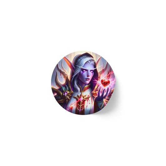 سٹیکر لیبل رول | گول | خیالی فن | جادوئی الف وارڈن | ارغوانی دل