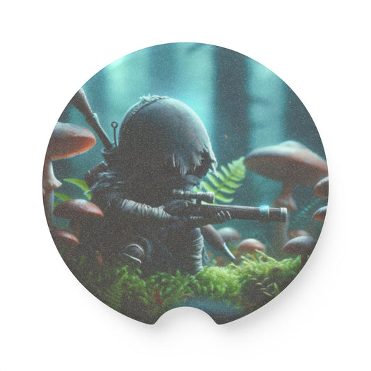 Untersetzer | Auto-Untersetzer | Speckstein | Biolumineszente Fantasy | Waldkrieger