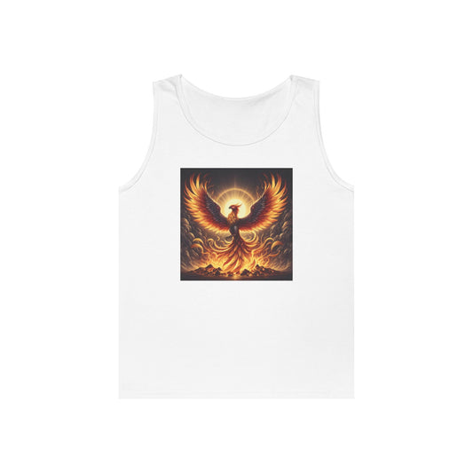 Tank Top | Unisex | Katun Tebal | Mitologi Phoenix | Burung Api