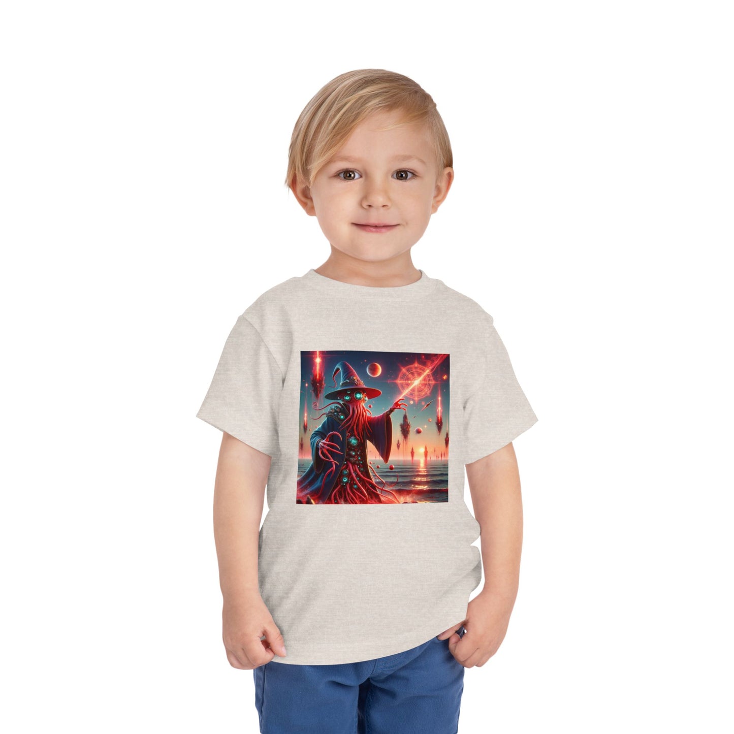 Camiseta | Camiseta para niños pequeños | Manga corta | Horror Cósmico | Mago Lovecraftiano