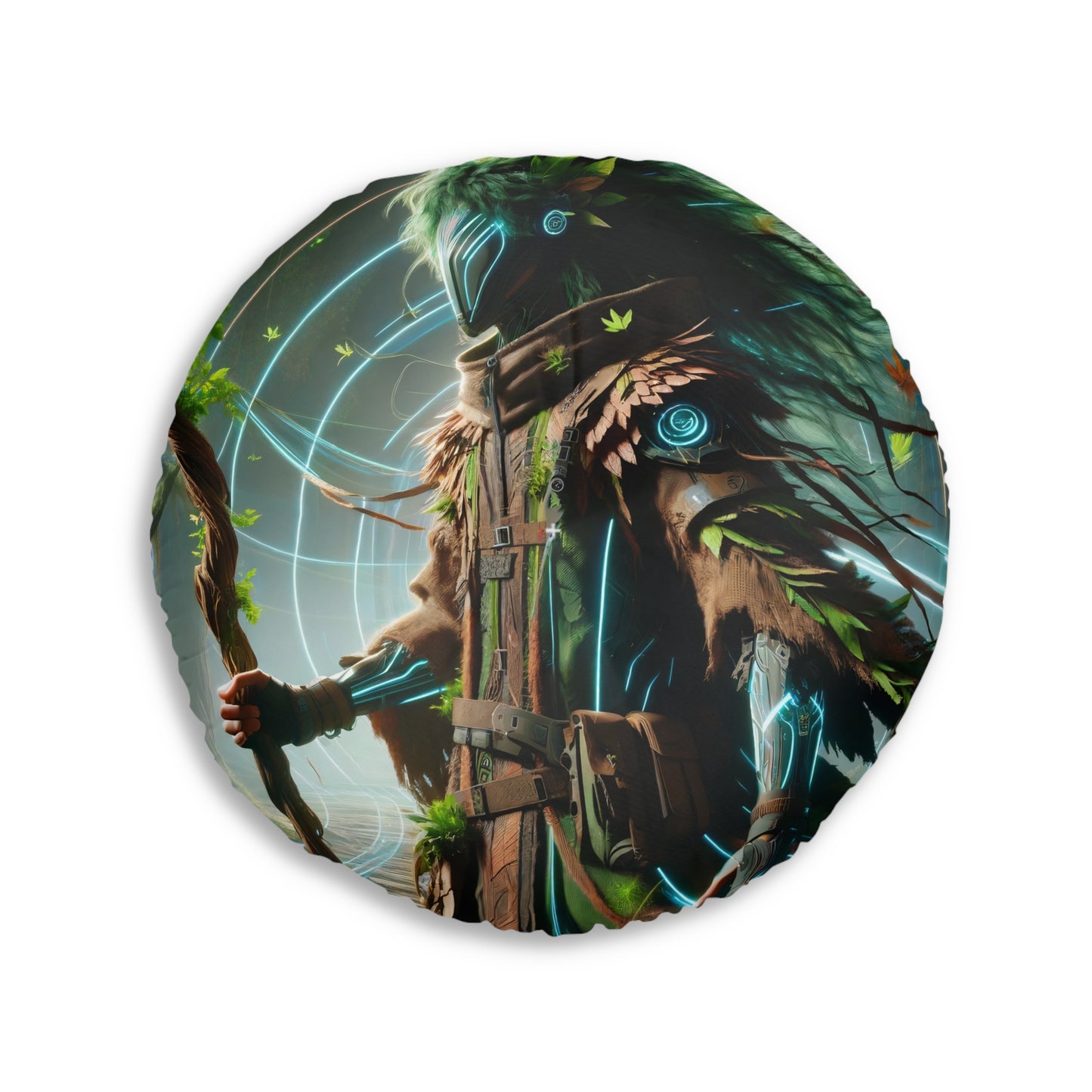 Cuscino | Cuscino da pavimento | Trapuntato | Rotondo | Mitologia Slava | Leshy Tecno-Organico