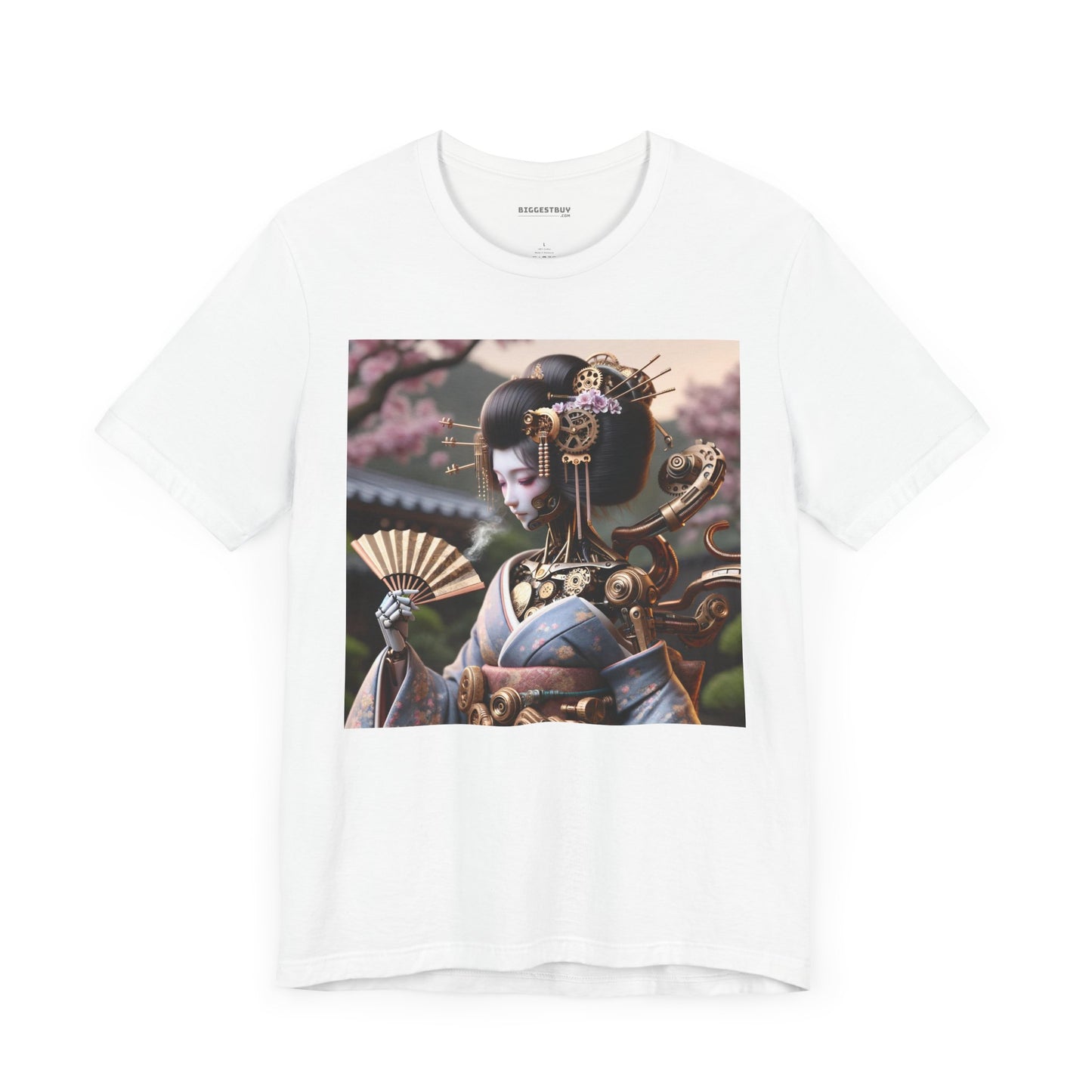 Tシャツ | ユニセックス | ジャージーTシャツ | 半袖 | スチームパンク | サイバーギーシャ | ロボット芸者