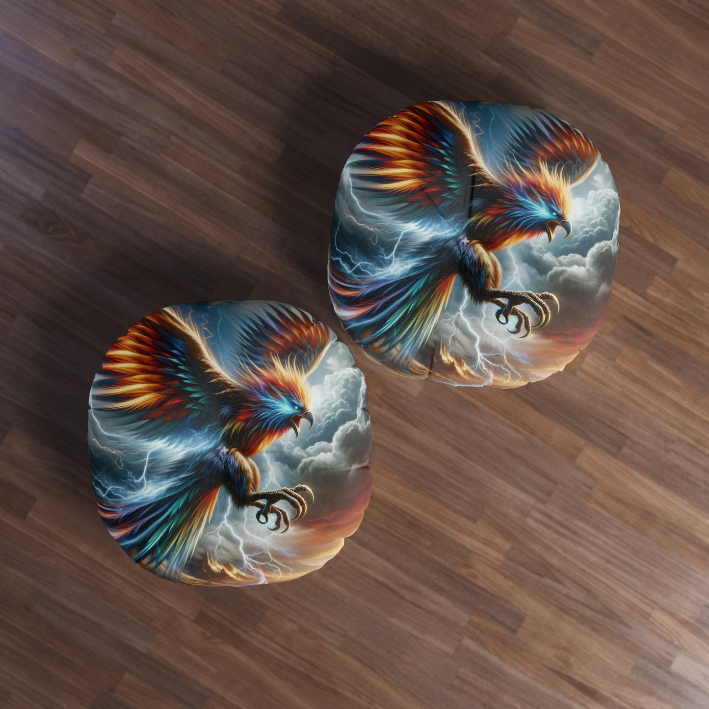 تکیہ | فرش کا تکیہ | ٹفٹڈ | گول | فینکس داستان | شعلوں کا عروج