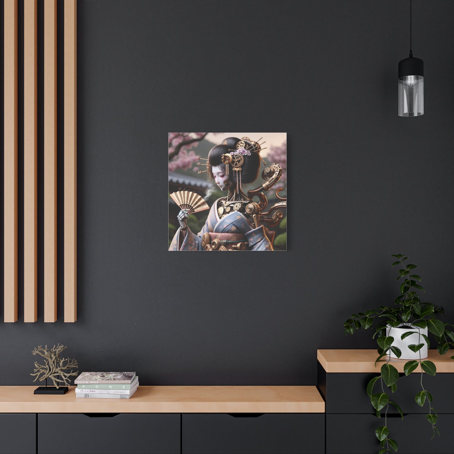 Canvas | Mat | Steampunk | Cyberpunk | Geisha Robot