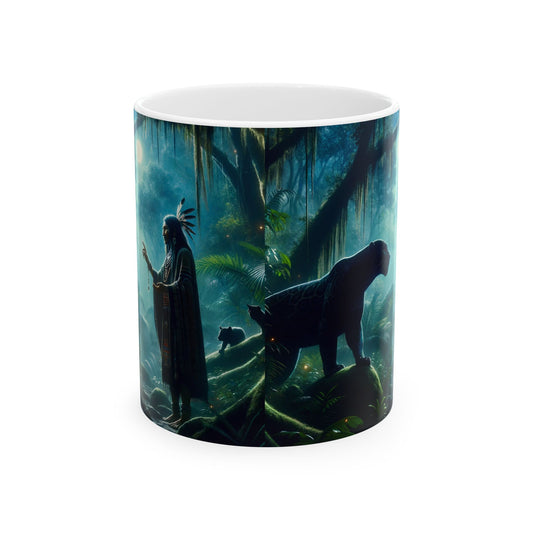 Kubek | Ceramiczny | Biały | Mistyczny szamanizm | Spotkanie dzikości