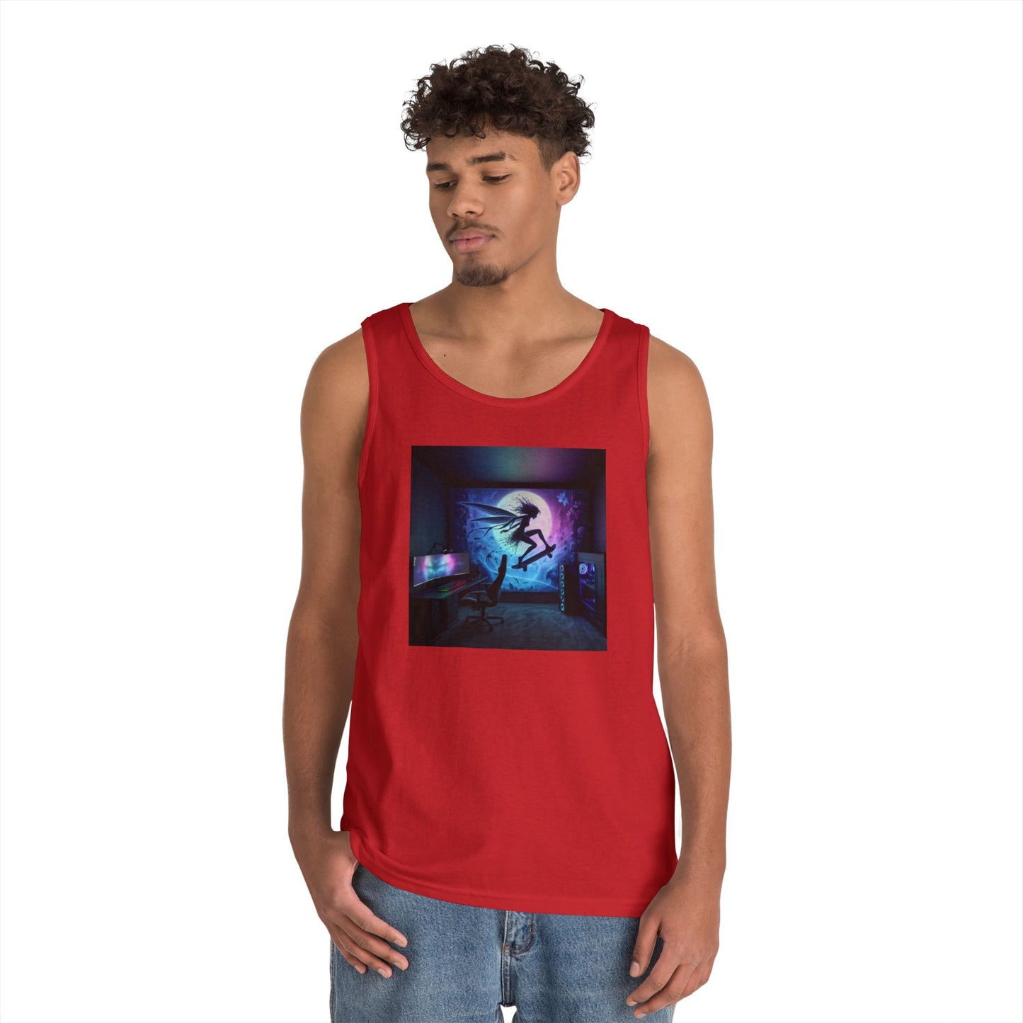 Tanktop | Unisex | Zwaar katoen | Luchtelementaal | Sylfen Mythologie | Muurkunst