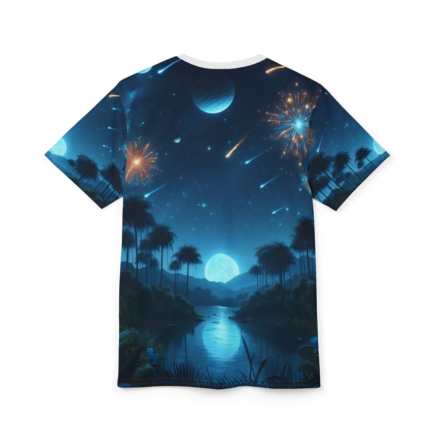 تي شيرت | طباعة شاملة | تي شيرت للجنسين | فانتازيا كونية | أسترالاغوس | ليل سحري