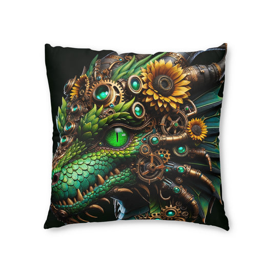 Pute | Gulvpute | Tuftet | Firkantet | Steampunk Fantasy | Mekanisk Drage