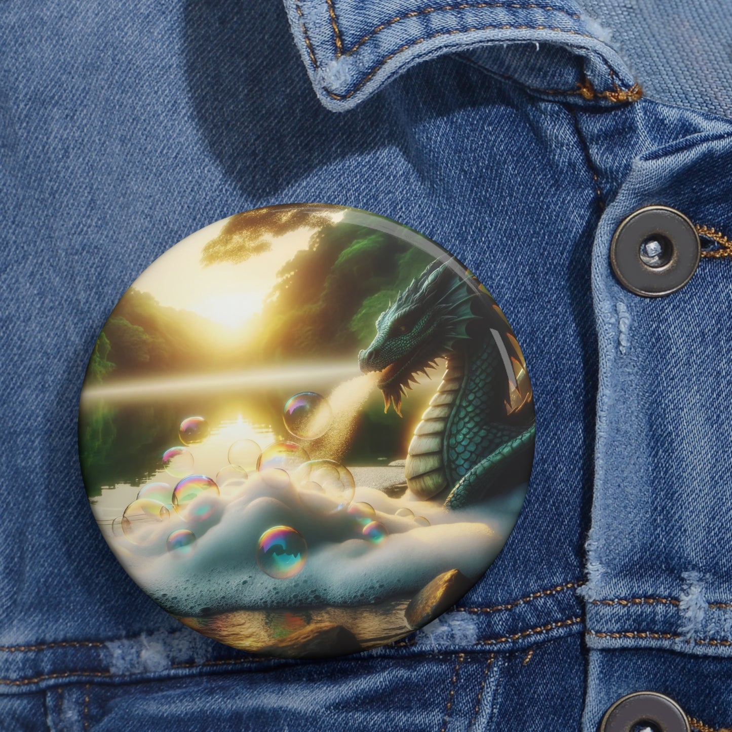 เข็มกลัด | เข็มกลัด | แบบติดเข็ม | แฟนตาซีมังกร | มังกรริมทะเลสาบ