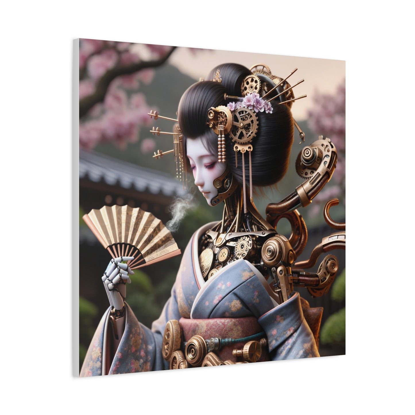 Canvas | Mat | Steampunk | Cyberpunk | Geisha Robot