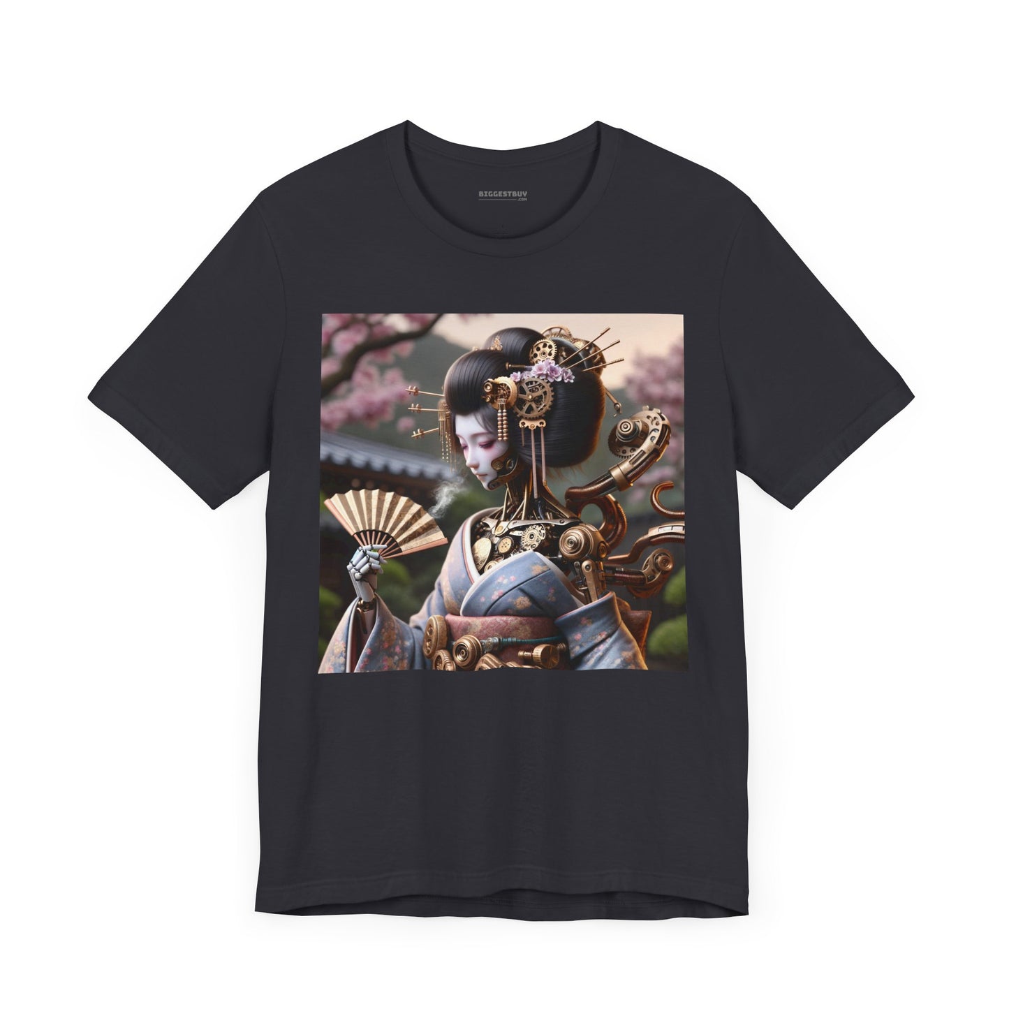 Tシャツ | ユニセックス | ジャージーTシャツ | 半袖 | スチームパンク | サイバーギーシャ | ロボット芸者