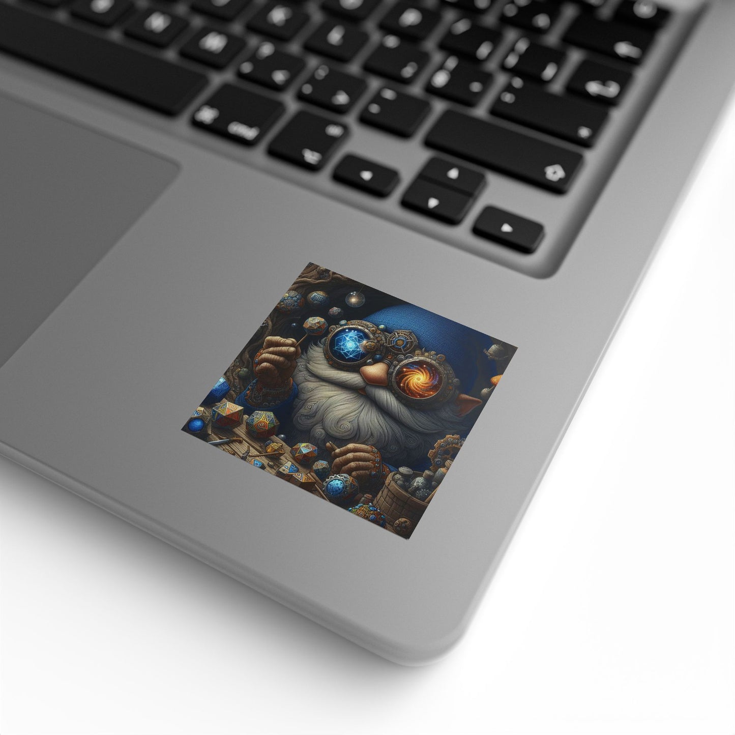 لفة ملصقات | مربعة | خيال ستيمبانك | ساحر قزم