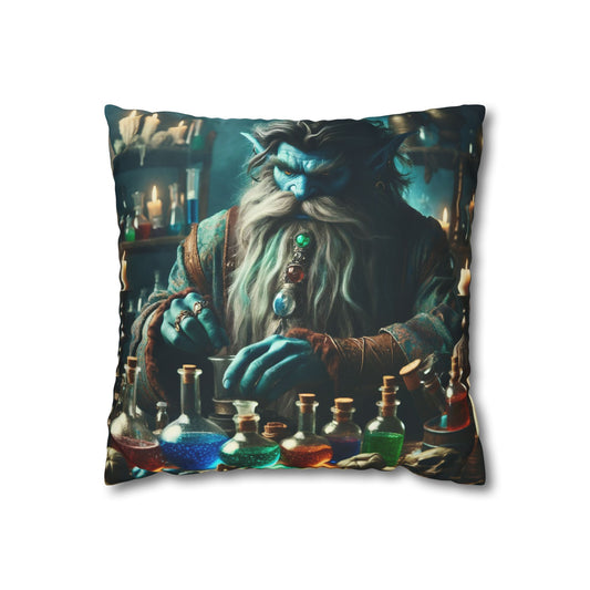 تکیہ پوش | مربع | پالئیےسٹر کینوس | جادوئی کیمیا گری | جن کیمیا گر