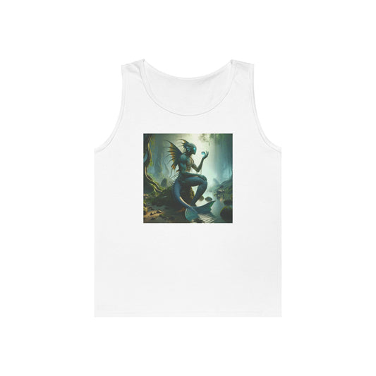 Tanktop | Unisex | Zwaar katoen | Slavische Mythe | Vodyanoy | Watergeest