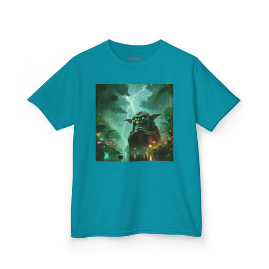 T-shirt | Maglietta per bambini | Cotone pesante | Fantasy Folcloristico | Sciamano Goblin