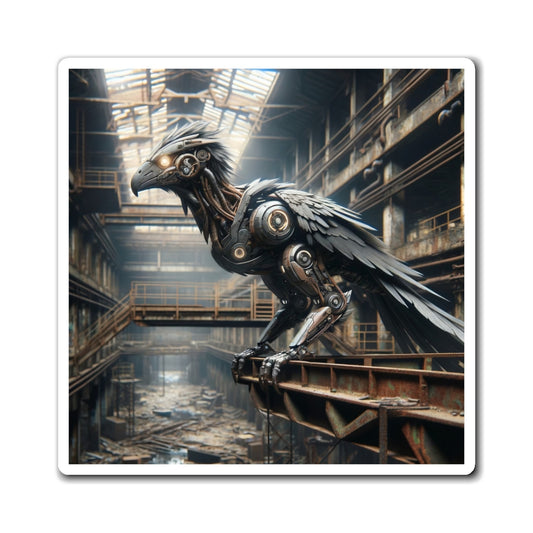 Ímã | Vinil | Steampunk | Retrofuturismo | Corvo