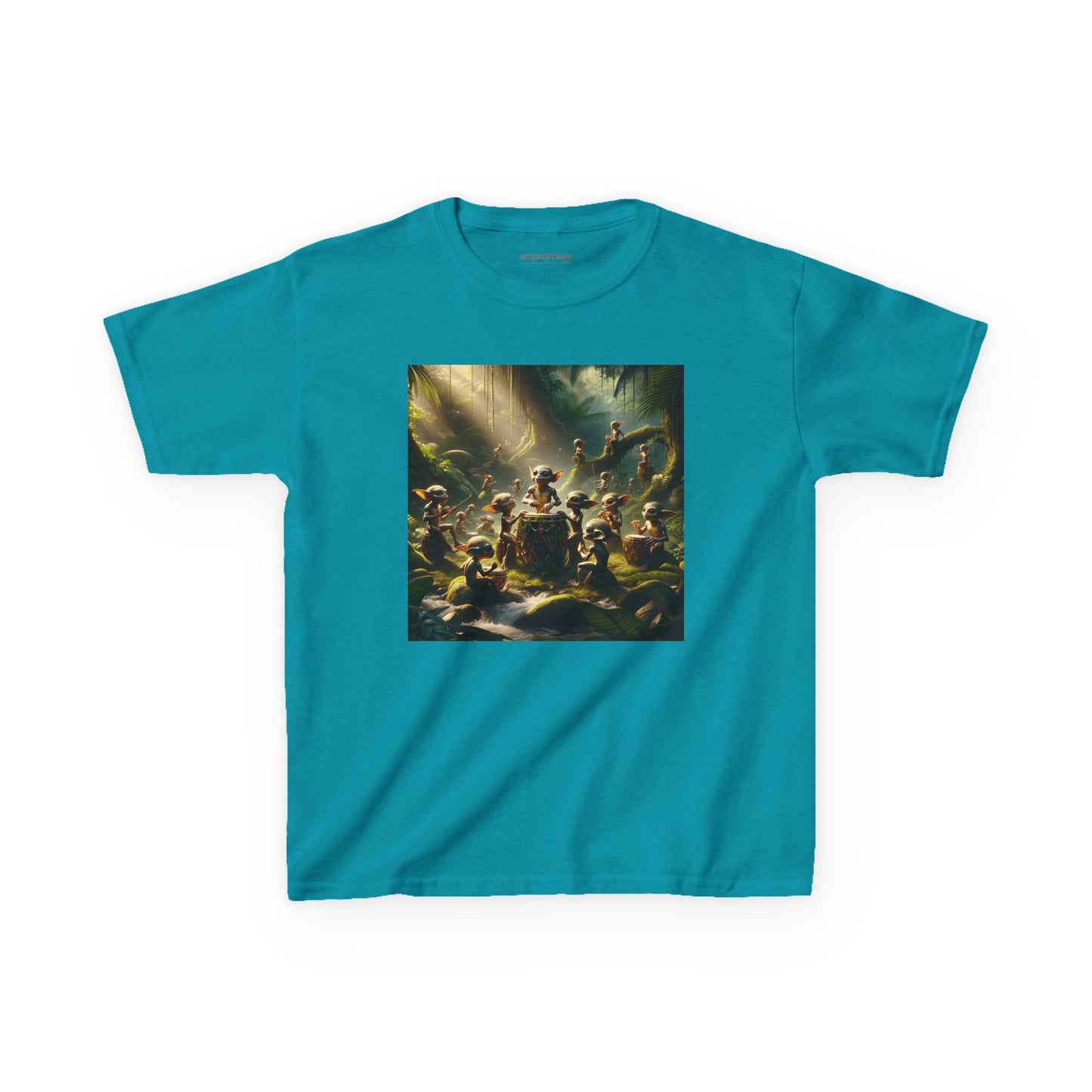 Tシャツ | キッズTシャツ | ヘビーコットン | 森の精霊 | 太鼓の儀式 | 妖精
