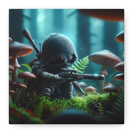 Leinwand | Matt | Biolumineszente Fantasy | Waldkrieger