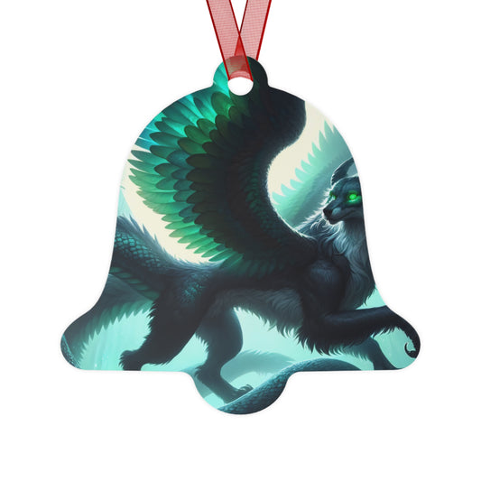 Ornamen | Logam | Fantasi Naga Bersayap | Makhluk Mistis