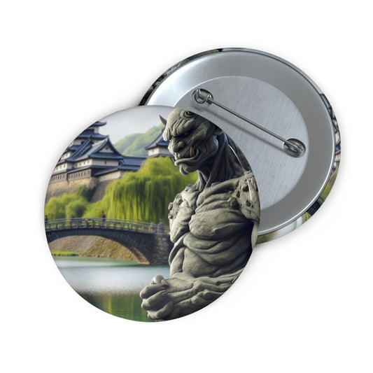 Button | Pin Button | Pin-Back | Dark Fantasy | Yokai Lore | Oni
