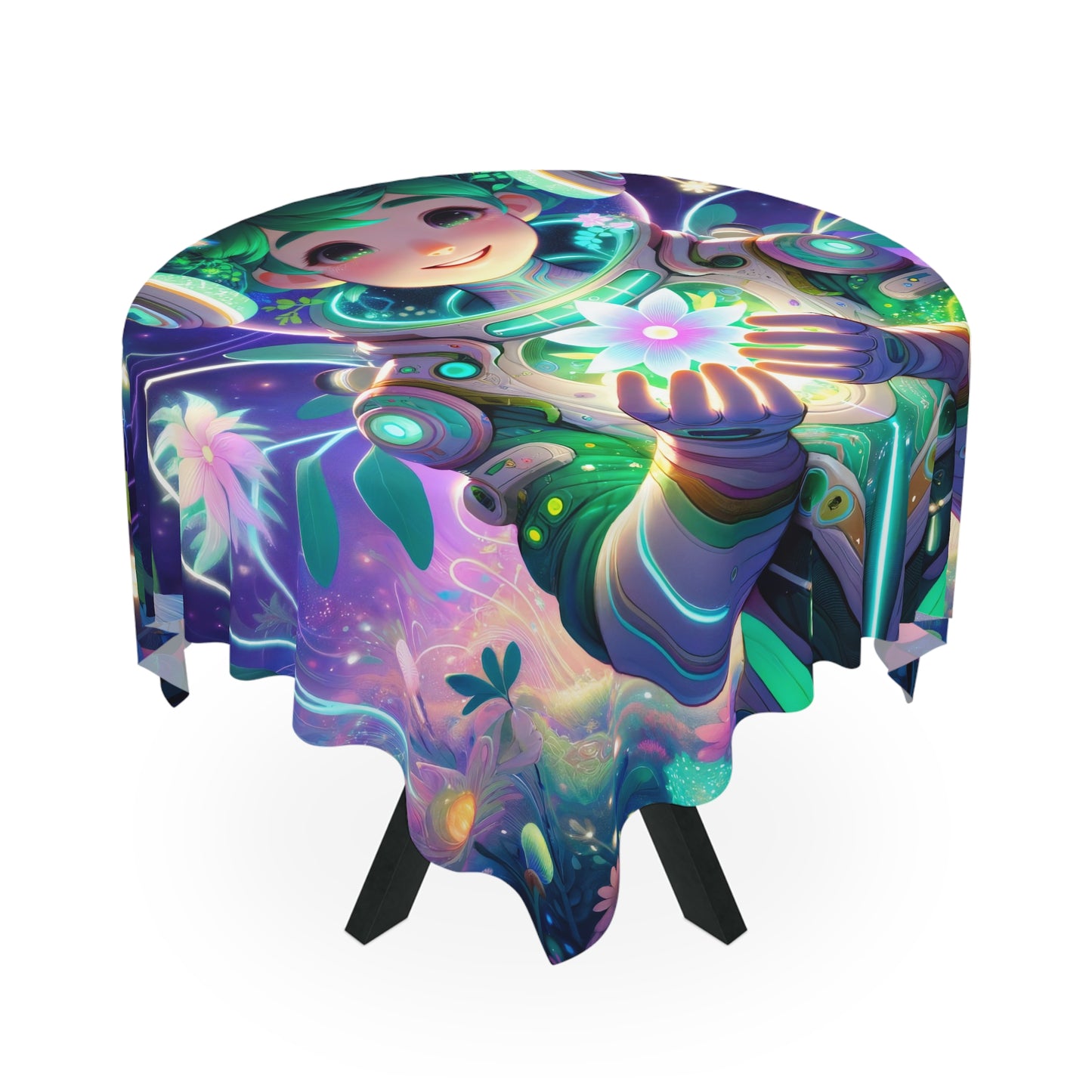Tafelkleed | Technofantasie | Cybernatuur | Groen Wezen