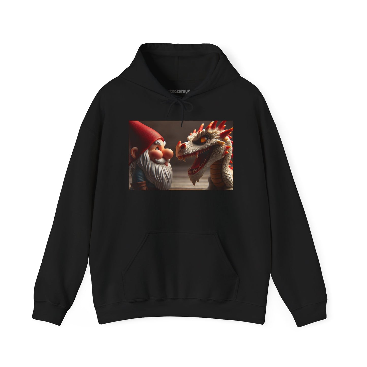 Bluza z kapturem | Unisex | Bluza dresowa z kapturem | Gruba mieszanka | Fantasy folklorystyczne | Gnom i Smok