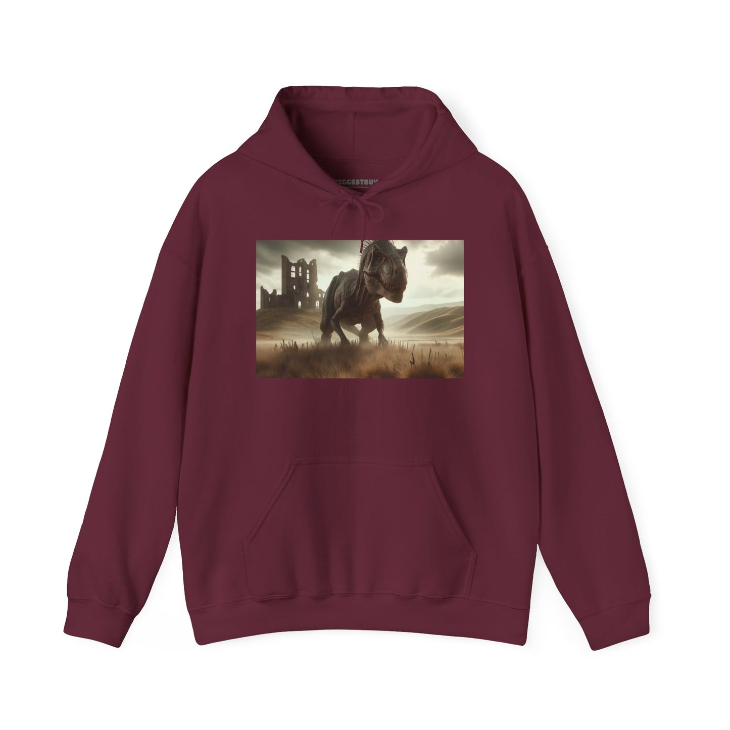 Felpa con cappuccio | Unisex | Felpa con cappuccio | Misto pesante | Paleofinzione | Dinosauri Preistorici | T-Rex