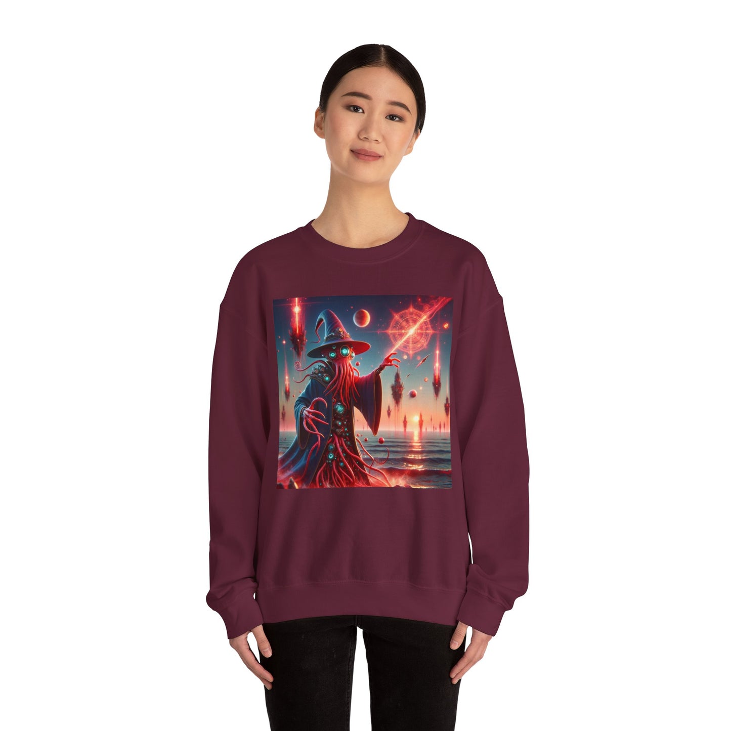 Genser | Unisex | Rund hals | Kraftig blanding | Kosmisk Skrekk | Illithid Trollmann