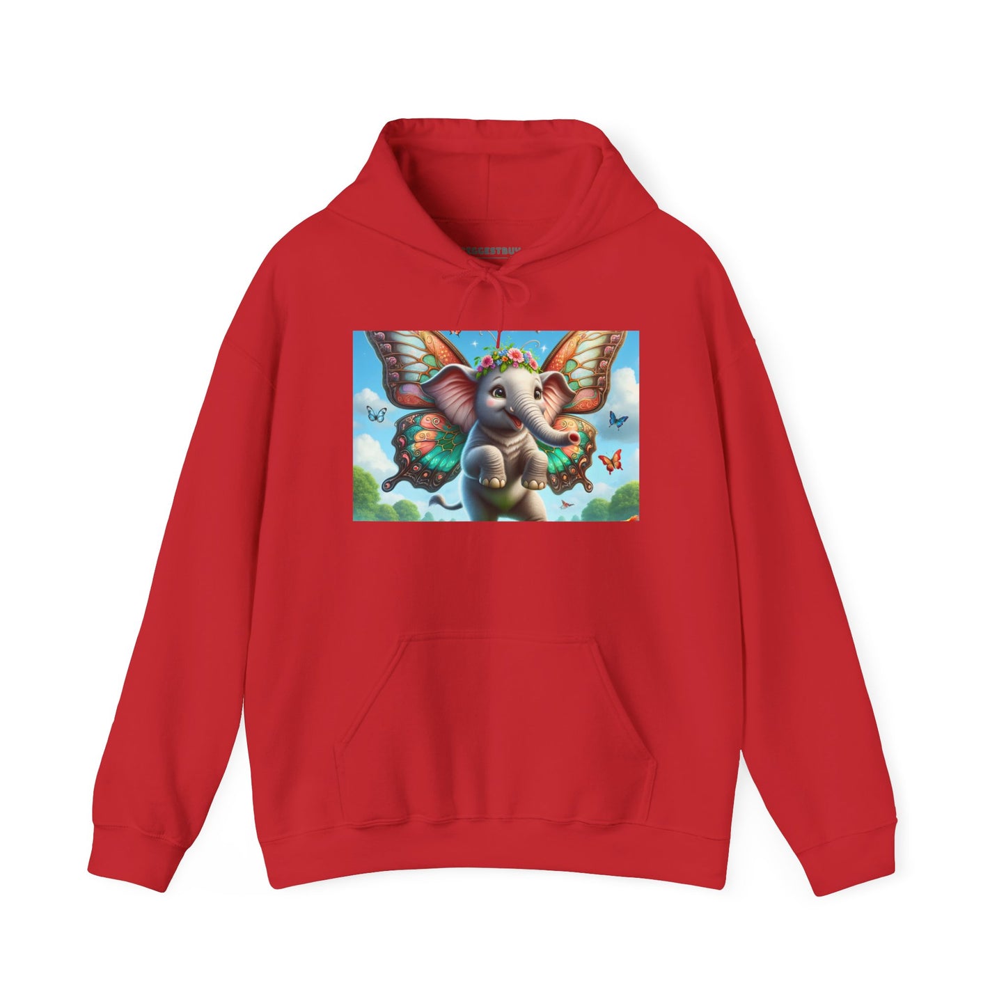 Bluza z kapturem | Unisex | Bluza dresowa z kapturem | Gruba mieszanka | Baśniowa fauna | Airavata | Słonik