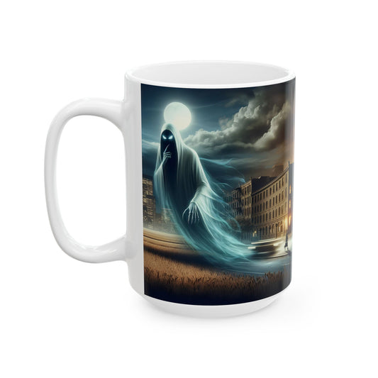 Mug | Keramik | Putih | Hantu Urban | Penampakan | Spektral