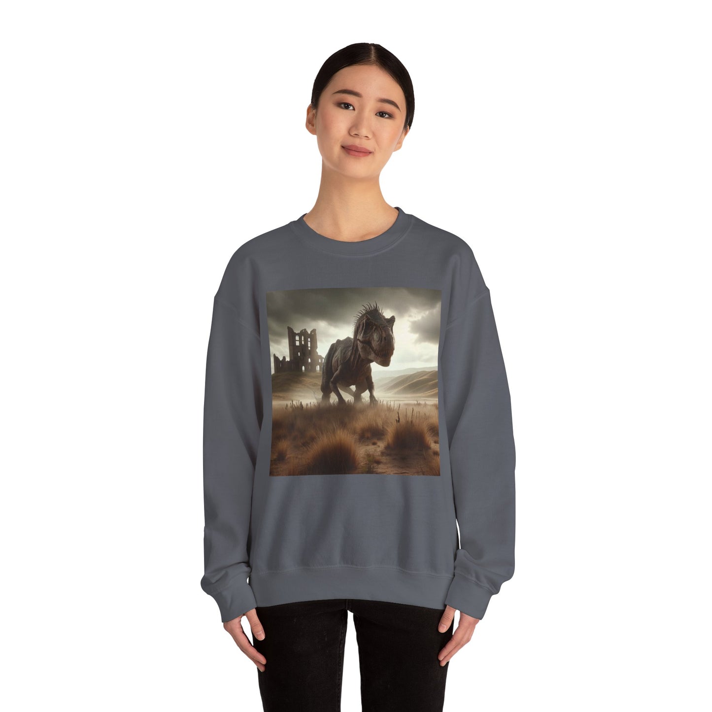 Felpa | Unisex | Girocollo | Misto pesante | Paleofinzione | Dinosauri Preistorici | T-Rex