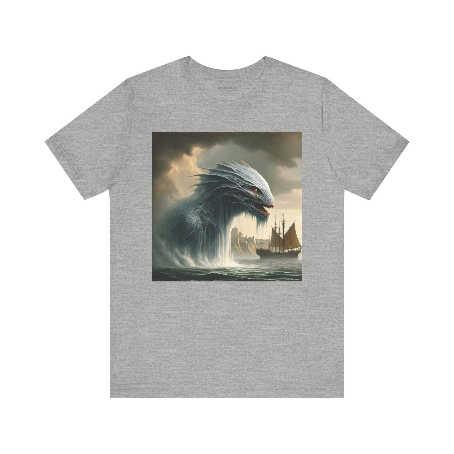 T-shirt | Unisex | Maglietta in jersey | Manica corta | Mitologia Nordica | Jörmungandr | Serpente Marino