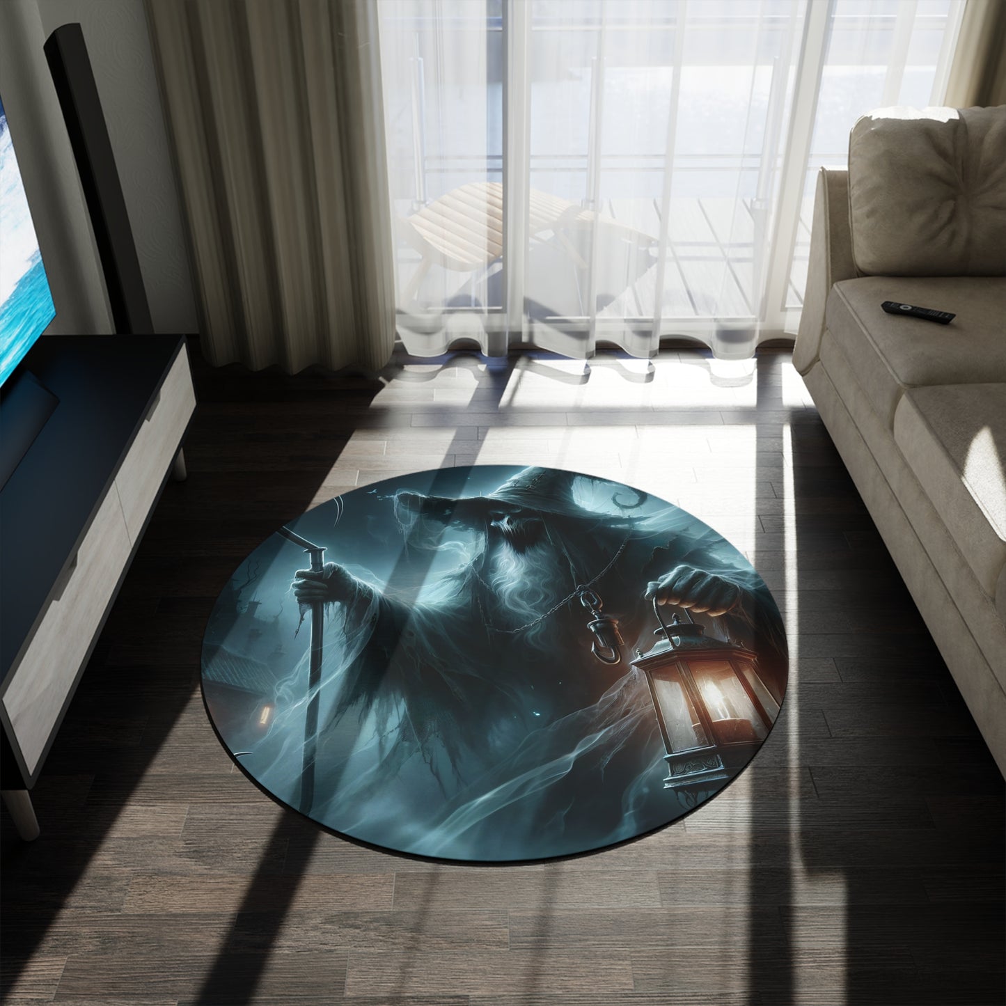 Vloerkleed | Rond | Ondode Tovenaar | Necromantie | Geest