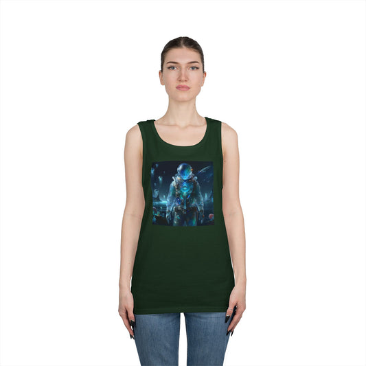 Tanktop | Unisex | Schwere Baumwolle | Weltraum-Biolumineszenz | Astronaut